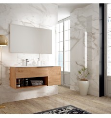 Meuble salle de bain suspendu KOS chêne ostippo avec vasque 80 cm