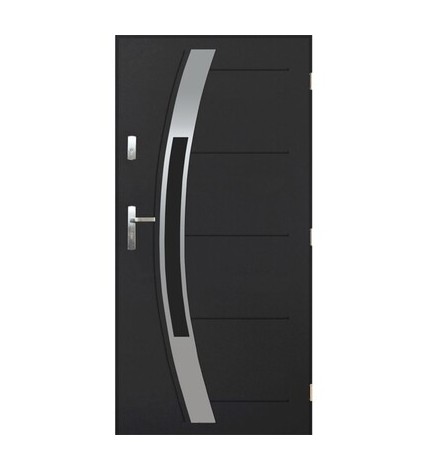 Porte d'entrée CANCUN 90 cm en acier inoxydable 