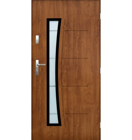 Porte d'entrée AURORE 80 cm 55 mm en acier inoxydable en plusieurs couleurs