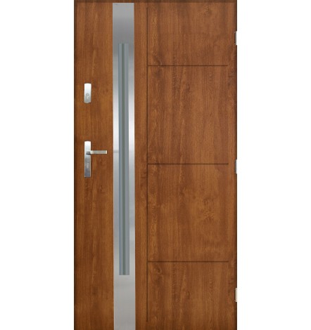 Porte d'entrée SOLEA 80 cm en acier inoxydable 