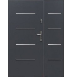 Porte d'entrée double MADRID 140 cm - 90x50 cm en plusieurs couleurs