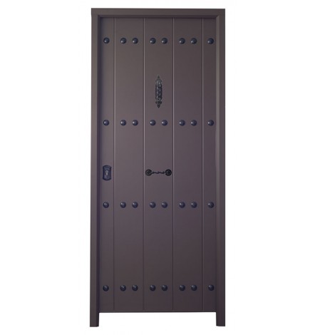 Porte d'entrée MAS rustica Marron 90 cm 45 mm en acier inoxydable