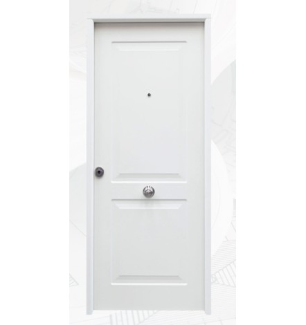 Porte d'entrée en acier CLÁSICO blanc, 100*200 -100*215 cm