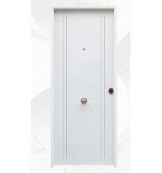 Porte d'entrée en acier SAGA 1150 L blanc 100*200 -100*215 cm