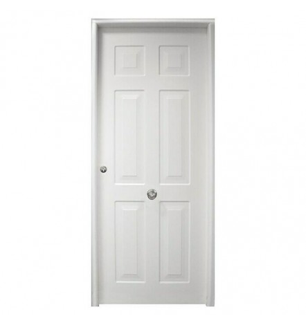 Puerta de entrada en acero CORAL blanco, 100*200 -100*215 cm