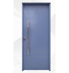 Porte d'entrée en acier AZALEA bleu 100*200 -100*215 cm