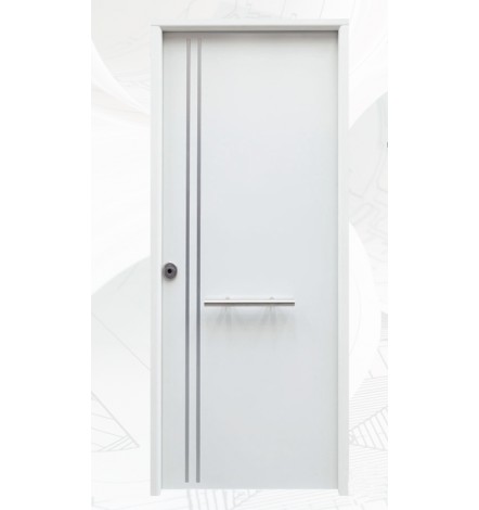 Porte d'entrée en acier IRIS blanco 100*200 -100*215 cm