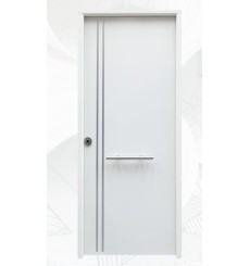 Porte d'entrée en acier IRIS FM blanc 100*200 -100*215 cm