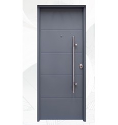 Puerta de entrada en acero CINTIA gris antracita 100*200 -100*215 cm