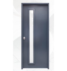 Puerta de entrada en acero M1110-CRL gris antracita 100*200 -100*215 cm