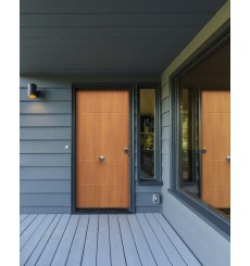 Puerta de entrada en acero CINTIA gris antracita 100*200 -100*215 cm