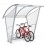 Marquesina para bicicletas con paredes laterales ŚWIT para 5 bicicletas - 210cm