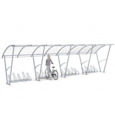 ŚWIT abrigo para bicicletas com paredes laterais para 20 bicicletas - 840cm
