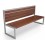 Banc TALIA noir-bois clair en acier galvanisé 186 cm