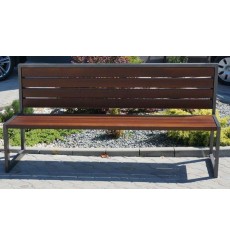 Banc TALIA noir-bois clair 186 cm