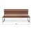 Banc TALIA noir-bois clair en acier galvanisé 186 cm