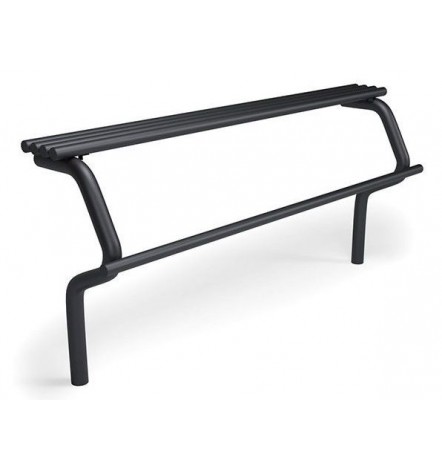 Banc pour jeunes II noir en acier galvanisé 180 cm