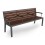 Banc LIMBA noir-bois 200 cm