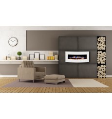 Stufa elettrica MALIBU 36, 90x45x16cm Bianco