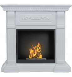 Inserto bioetanol con mantel RIVIERA 102x96x28cm blanco