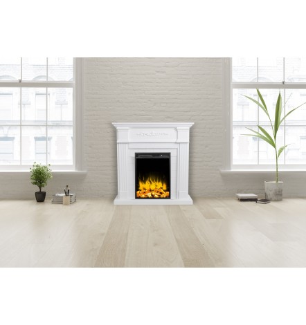 Inserto bioetanol con mantel RIVIERA 102x96x28cm blanco