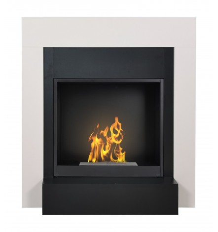 Inserto bioetanol con mantel SIMPLE 90x96x35cm blanco