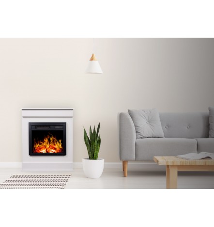 Inserto bioetanol con mantel VIGO 90x90x30cm blanco