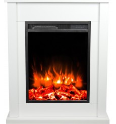 Inserto elettrico POKER con mantello 750/1500W, 74x88x20cm bianco