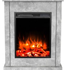 Inserto elettrico con mantello POKER 750/1500W, 74x88x20cm calcestruzzo