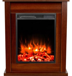 Inserto elettrico POKER con mantello 750/1500W, 74x88x20cm noce