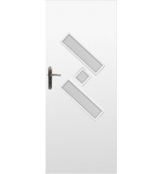 Porte d'intérieur vitrée NAVARO 3 blanc en plusieurs dimensions