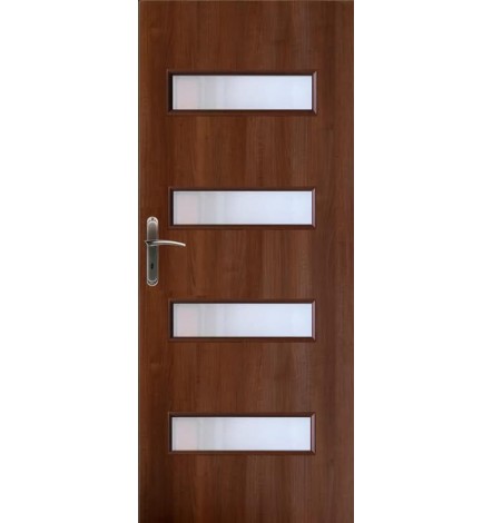 Porte d'intérieur vitrée PRESTIGE noyer en plusieurs dimensions