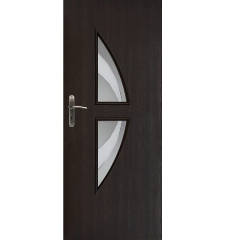 Porte d'intérieur vitrée DAKOTA 2 wengé en plusieurs dimensions