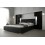 Ensemble lit et tête de lit PANAMA 1 noir/noir brillant en plusieurs dimensions