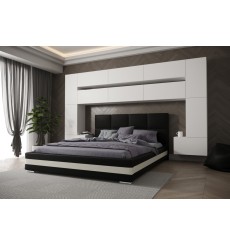 Tête de lit PANAMA 7/M/W/4-1C blanc mat 300x213x35cm