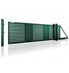 Portão de correr MODERN AW.10.108 / P verde em vários tamanhos com acionamento integrado