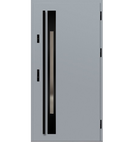 Puerta de entrada de acero con marco de aluminio WELS 1 90*200 -100*200 cm