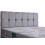 LIT coffre RIMA gris + tête de lit 160 x 200 cm