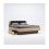 LIT UNAL lave mat et chêne clair + tiroir de rangement et tables de chevet 180 x 200 cm