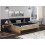 LIT FESTA 160x200 cm black + 2 chevets et sommier