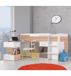 LUKA 90 x 200 cm letto combinato e scrivania per bambini