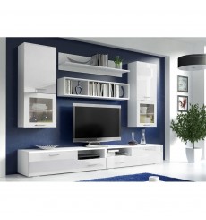 Ensemble meuble TV LAGO blanc 260 cm