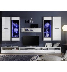 Ensemble meuble TV ALEIXA blanc 300 cm