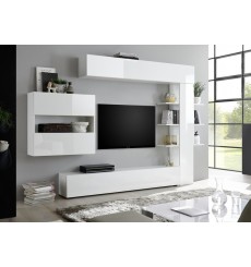 Ensemble meuble TV CECILIA blanc 295 cm