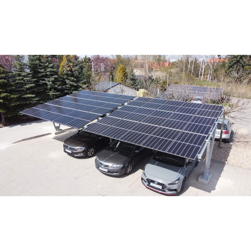 Kit abri solaire photovoltaïque pour abri voiture 2 voitures