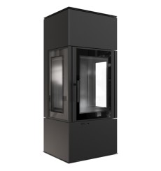 Estufa de leña de acero THOR BLACK 8 KW