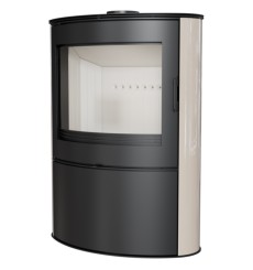 Poêle à bois en acier/faïence AB CRÈME 10 KW