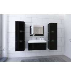 Conjunto de mueble de baño con lavabo IBIZA BIG II 60 CM negro