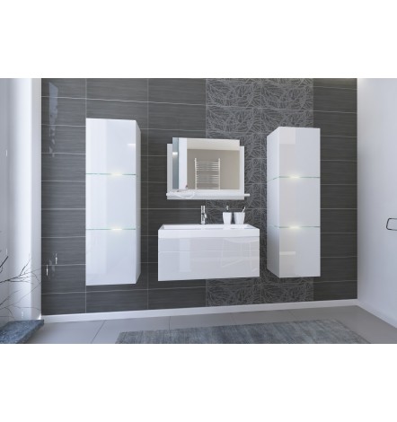 Ensemble meuble de salle de bain et vasque IBIZA BIG II 80 CM blanc