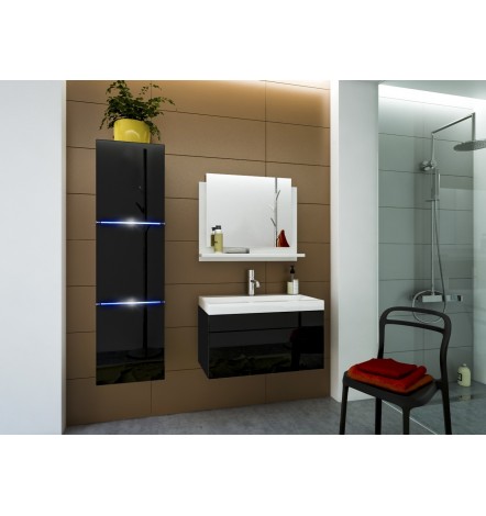 Conjunto de mueble de baño con lavabo LUNA I 60 CM negro